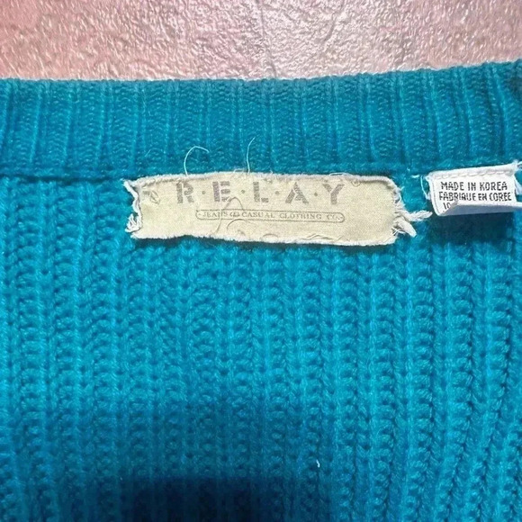 Vintage‎ Relay Men’s Knit Button Up Cardigan Size 40 - Picture 8 of 10